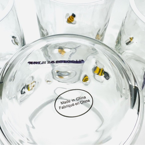 Anthropologie Set of 4 Lola Bee Icon Juice Glasses NWT - Picture 14 of 14